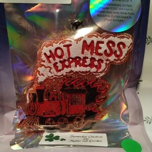 Hot Mess Express Glitter Ornament